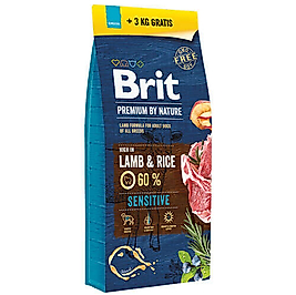 BRIT PREMIUM BY NATURE SENSITIVE LAMB 15+3 KG