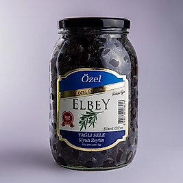 Elbey Özel Özel Üretim Yağlı Sele Siyah Zeytin 1500 GR