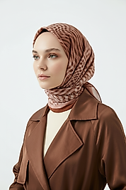 Spring Eşarp Çizgili Oval Çizgili Desen