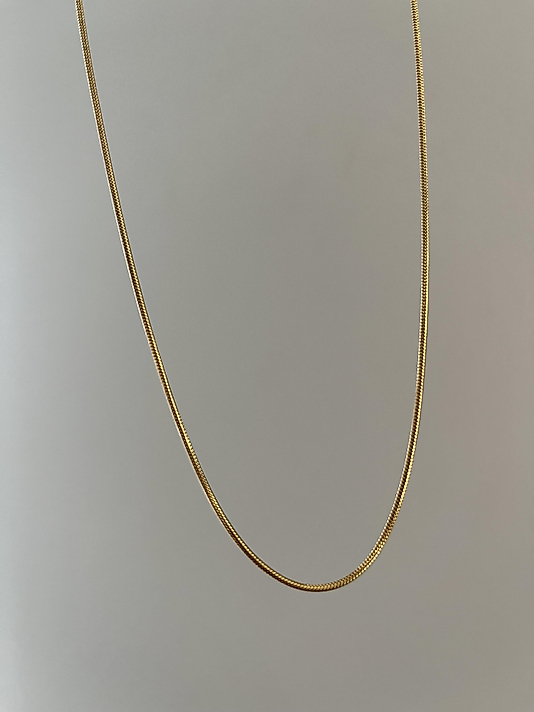 Çelik İnce Yılan Zincir Kolye 60cm