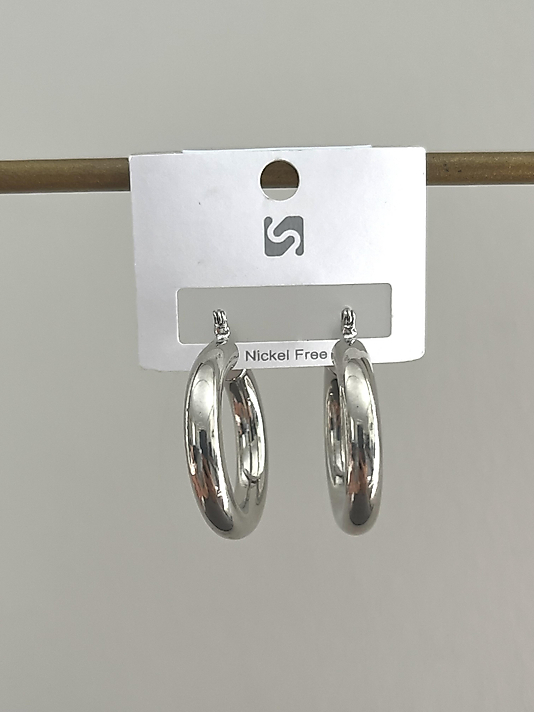 Çelik Silver Halka Küpe