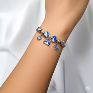 Kadın Kedicik Figürlü Çelik Pandora Charm Şık Bileklik
