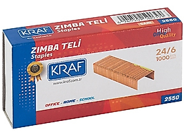 KRAF ZIMBA TELİ 24/6 SARI 1000 Lİ 255G