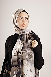 FLOOR İPEK ŞAL İTALYAN DİKİŞİ DESEN-1