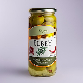 Elbey Kapya Özel Üretim Biber Dolgulu Yeşil Zeytin 530 GR