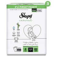 Sleepy Natural 2'li Süper Fırsat Paketi Bebek Bezi 4 Numara Maxi 82 li