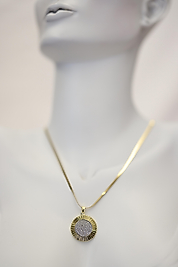 Çelik Gold Taşlı 30 cm Zincir Kolye