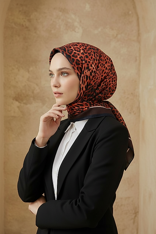 Spring Eşarp Leopar Yeni Desen