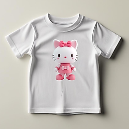 Hello Kitty Baskılı Normal Kalıp  Çocuk Tişört