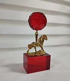 Dekoratif Pimli At Kırmızı - 18cm.