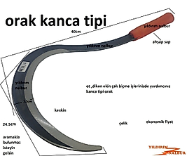 KANCA ORAK ÇİM BİÇME ÇİM OT KESME BUDAMA ORAK KESKİN EKİN DİKEN BUDAMA