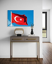 Bayraklı Cam Tablo