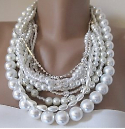 Wedding White  Pearl Necklace