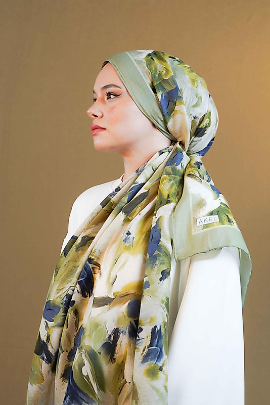 Desenli Pamuk İpek Şal