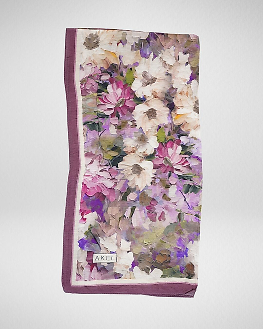 Spring Eşarp Pastel Çiçek Desenli