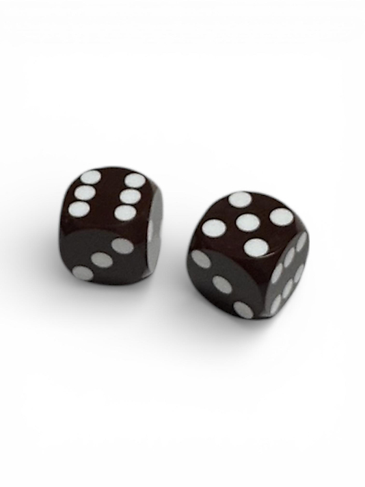 Brown Opaque Backgammon Precision Dice