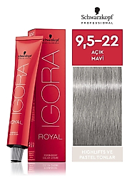 İGORA ROYAL SAÇ BOYASI 60 ML.  (9-5-22 AÇIK MAVİ)