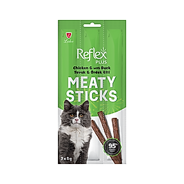 Reflex Plus Meaty Sticks Tavuk Etli ve Ördek Etli Yetişkin Kedi Ödülü (3 x 5 g)