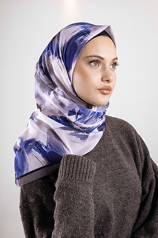 Desenli Soft Eşarp Koleksiyonu Pastel Desen-1