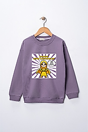 Kız Çocuk "Ramazan Süper Kahramanları Dürüst"  Baskılı Pamuklu Sweat