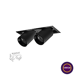 40W Sıva Altı İkili Hareketli Led Spot