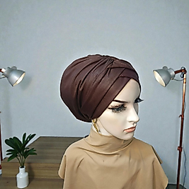 Deri görünümlü aci kahve bone