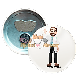 Doktor Hekim Tıp Bayramı Metal Resimli İğneli Buton Rozet Magnet Anahtarlık Açacak Çanta Rozetleri M2