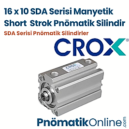 Crox SDA 16x10 Manyetik Short Strok Pnömatik Silindir