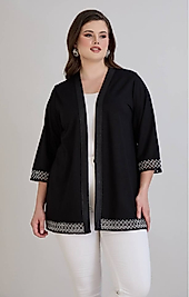 fakir kol gümüş biyeli siyah hırka