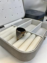 925 AYAR ONİKS TAŞLI GÜMÜŞ ERKEK YÜZÜK