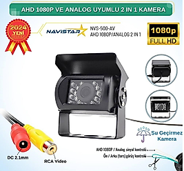 Şapkalı AHD 1080P ve Analog Pal Çevirilebilir Gece Görüşlü AV girişli Metal Ayaklı Full HD Kamera