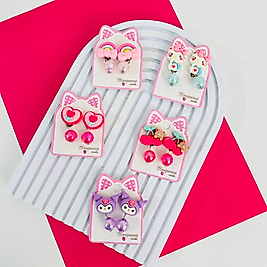 Sevimli Kuromi Hello Kitty Figürlü Küpe