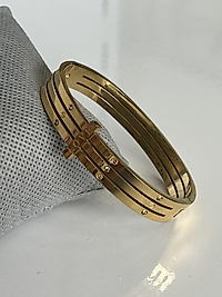 Love yazılı gold çelik kelepçe
