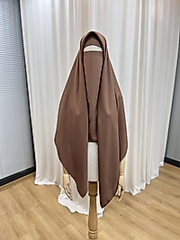 Kahve Bambu Viskon Gözlü peçe