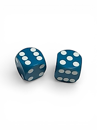 Blue Opaque Backgammon Precision Dice