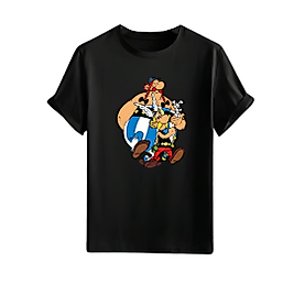 90'lar Çizgi Film Karakteri Asterix Oburix Baskılı Oversize Unisex Tişört