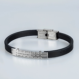 Erkek Deri Çelik Bileklik