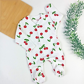 Kiraz Desen Penye Tulum