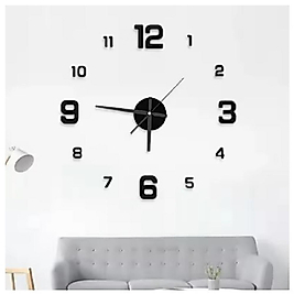 MODERN TASARIM YAPIŞKANLI DİJİTAL SESSİZ ODA DUVAR SAATİ MODEL I