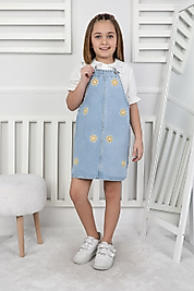 ÇİÇEK BASKILI KOT JİLE %100 PAMUK