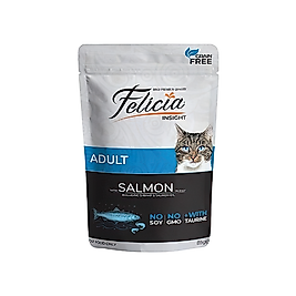 Felicia İnsight Tahılsız Somonlu Yetişkin Kedi Pouch Yaş Mama 85 g