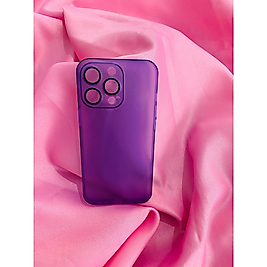 İphone 13 Pro Lens Korumalı İnce Sert Plastik Telefon Kılıfı Mor