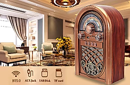 Am Fm Sw 3 bantları ile USB TF kart MP3 çalar ahşap Retro wrispeaker hoparlör güç tarzı ev radyo