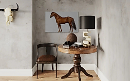 Kahverenkli At Cam Tablo