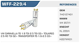 YAKIT FİLTRESİ VW CARAVELLA T5 1.9 TDI 2.5 TDI 03> TOUAREG  2.5 R5 TDI 02> TRANSPORTER T5 1.9-2.5 03>