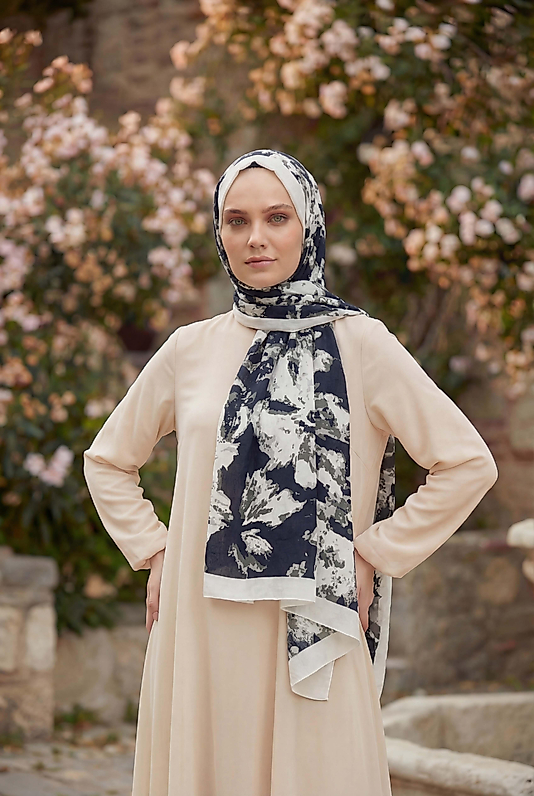 Spring Çiçekli Desenli Şal