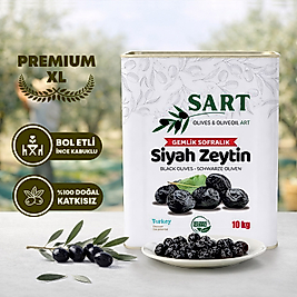 Taş Baskı Gemlik Sofralık Siyah Zeytin Premium XL  – 10 KG