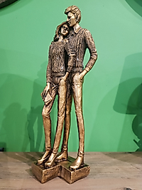 MERCAN MOBİLYA AKSESUAR,,40 cm sevgili ayakta, Polyester Dekoratif Biblo, hediyelik eşya