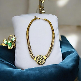 Çelik kolye gold 45 cm