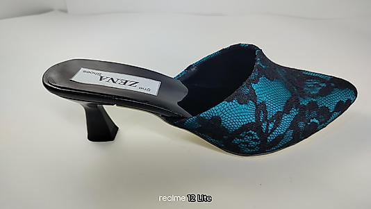 Saten dantel detaylı abiye terlik